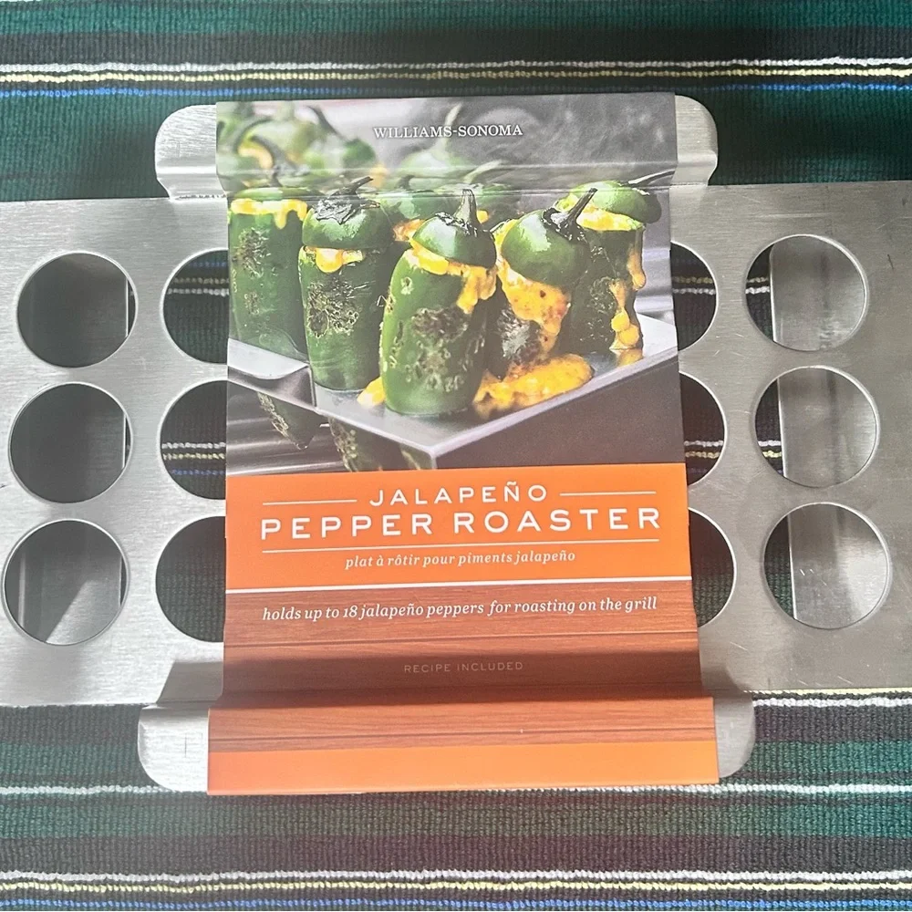 NEW! WILLIAMS-SONOMA 18-Hole Stainless Steel Pepper Roaster Rack ~Super Bowl~